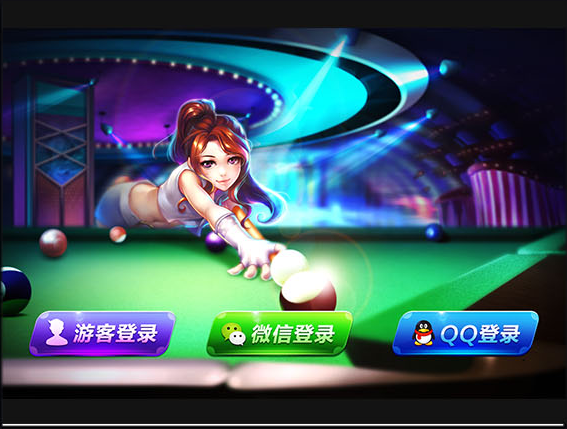 Happy Billiards character and login-screen artwork