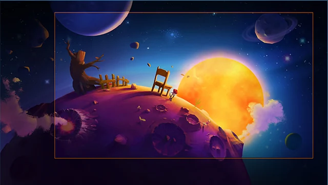 Rose-themed planet environment