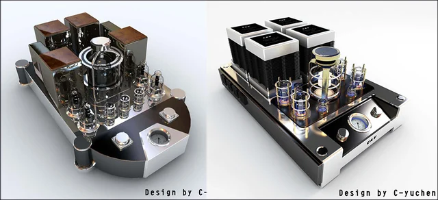 Two hi-fi amplifier product design studies