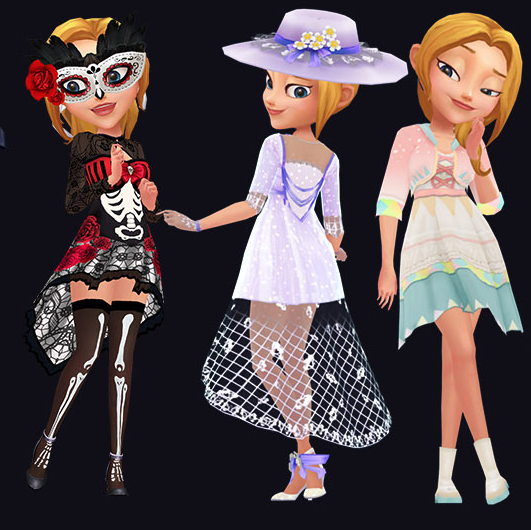 Three fashion and costume character studies
