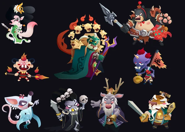 Luandian Xiyou supporting cast and larger character designs